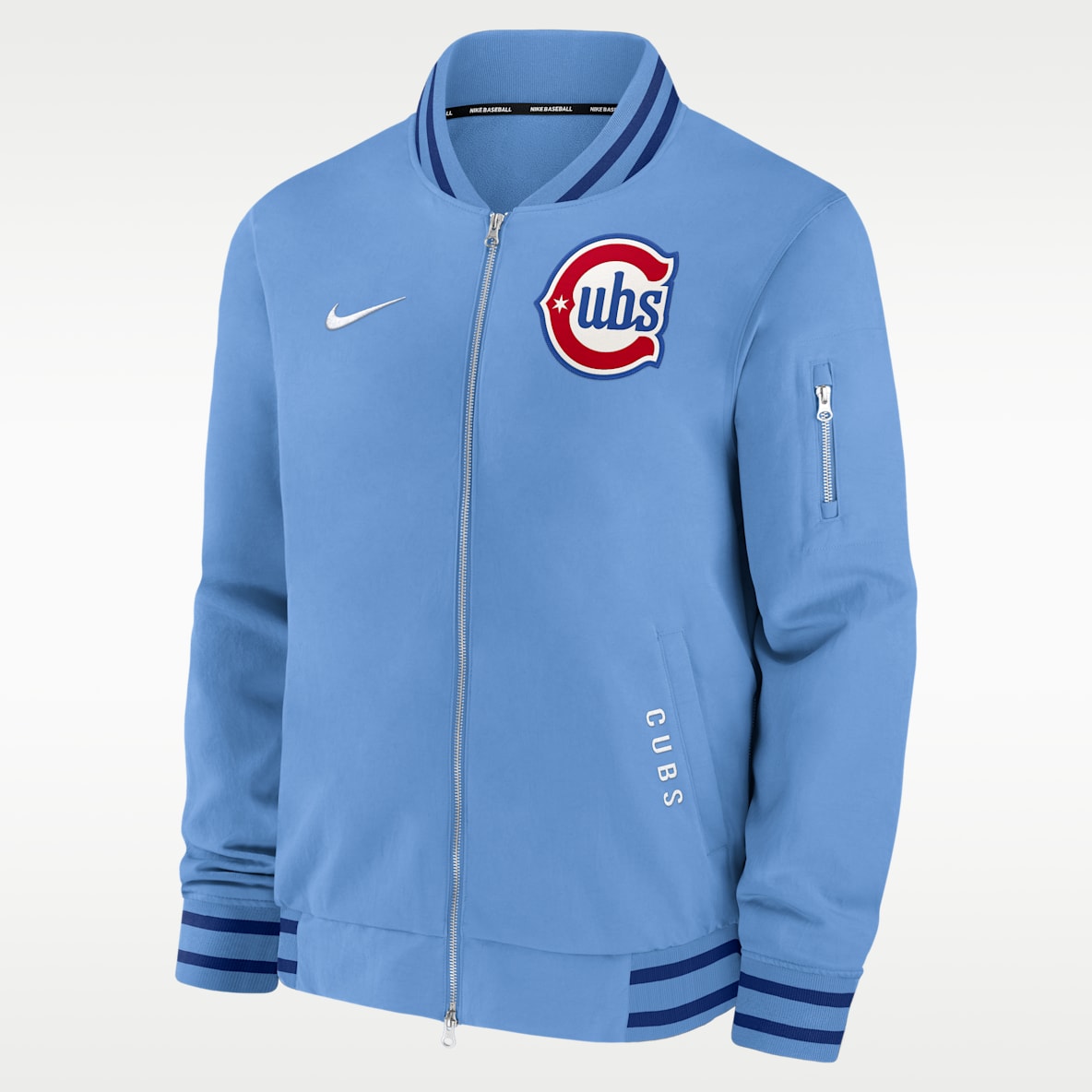 Chicago Cubs Authentic Collection Dugout Men's Nike MLB Full-Zip Bomber Jacket