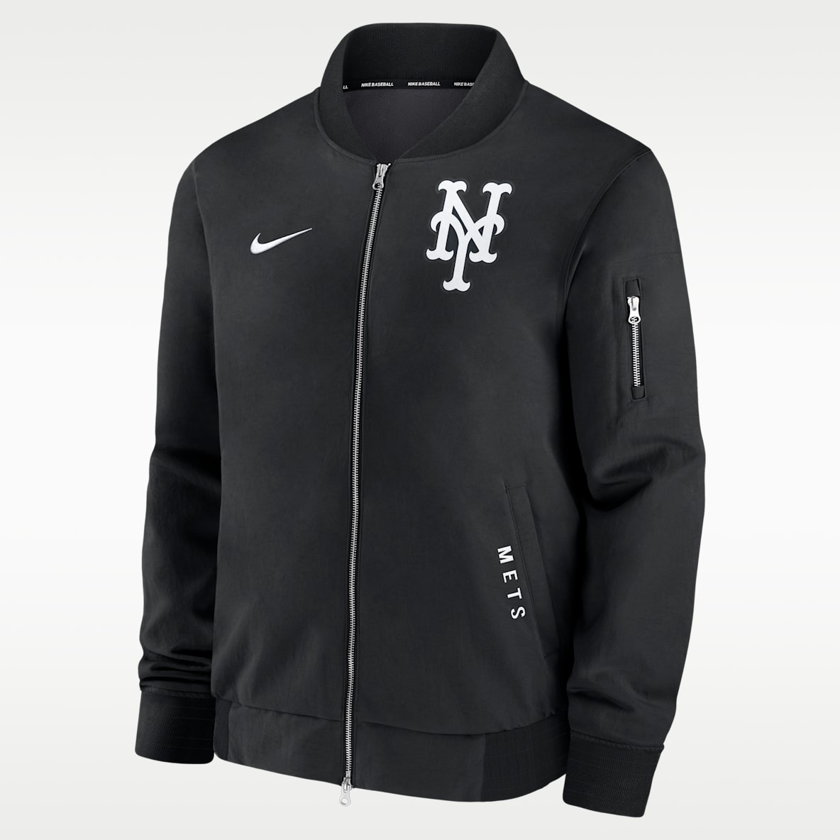 New York Mets Authentic Collection Dugout Men's Nike MLB Full-Zip Bomber Jacket