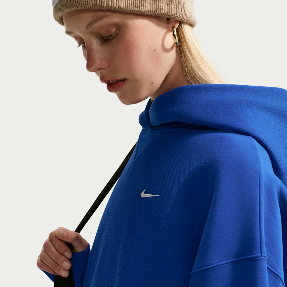 Nike Studio Fleece Heavyweight Ekstra stor hettegenser til dame