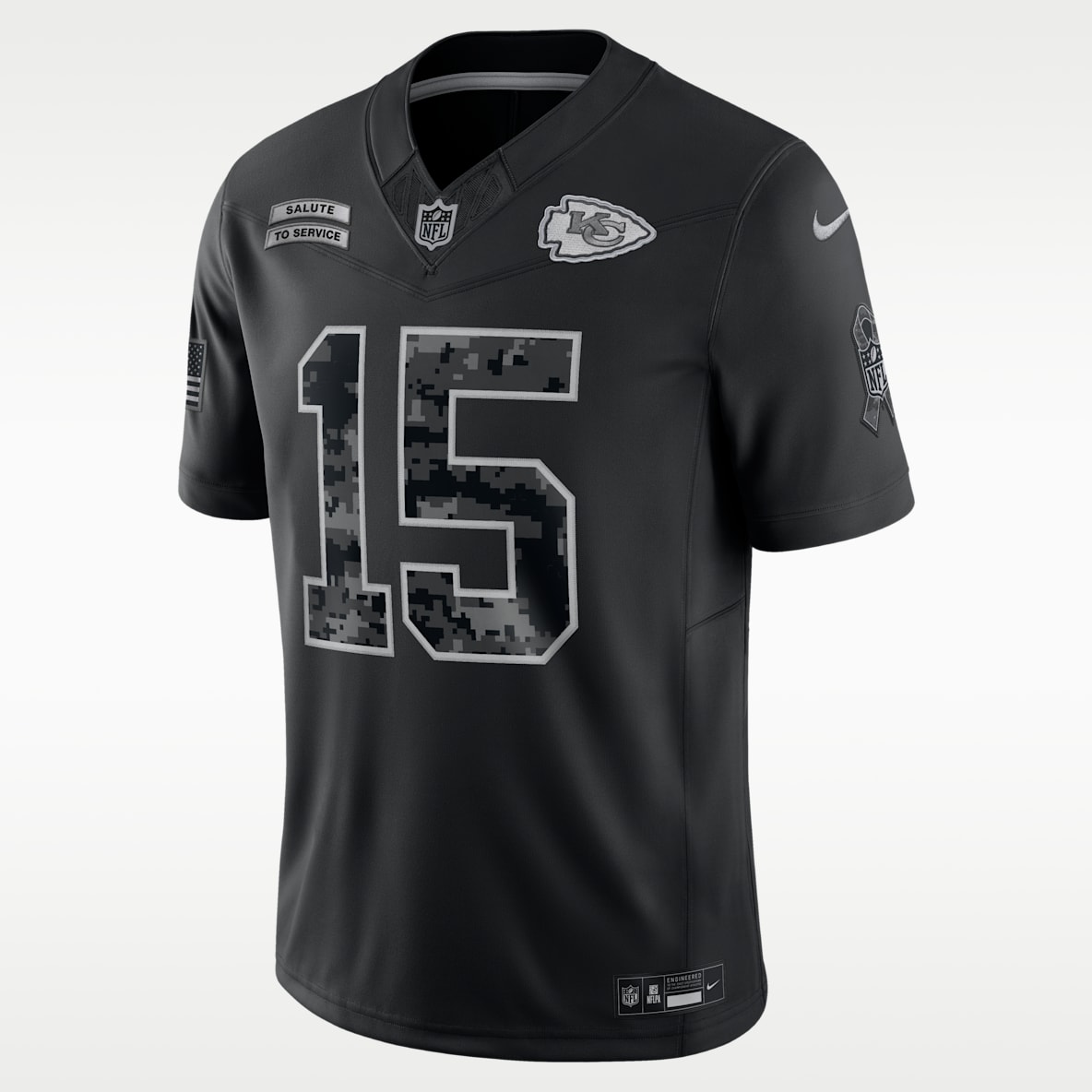 Patrick Mahomes Kansas City Chiefs Salute to Service Men's Nike Dri-FIT NFL Limited Jersey