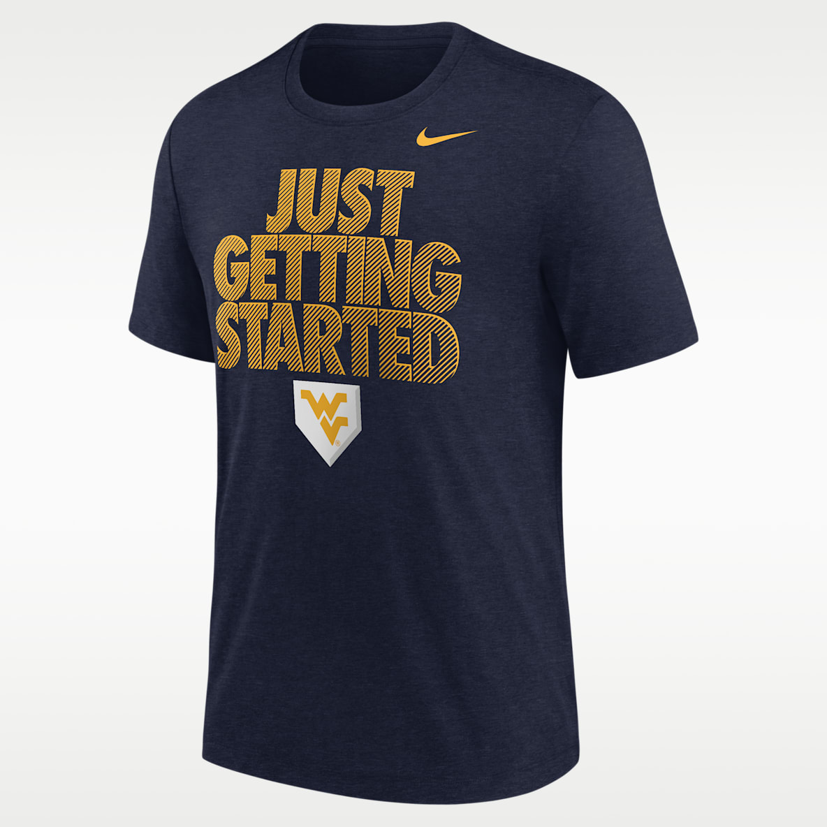 Nike College (West Virginia Mountaineers) Playera de béisbol de manga corta para hombre