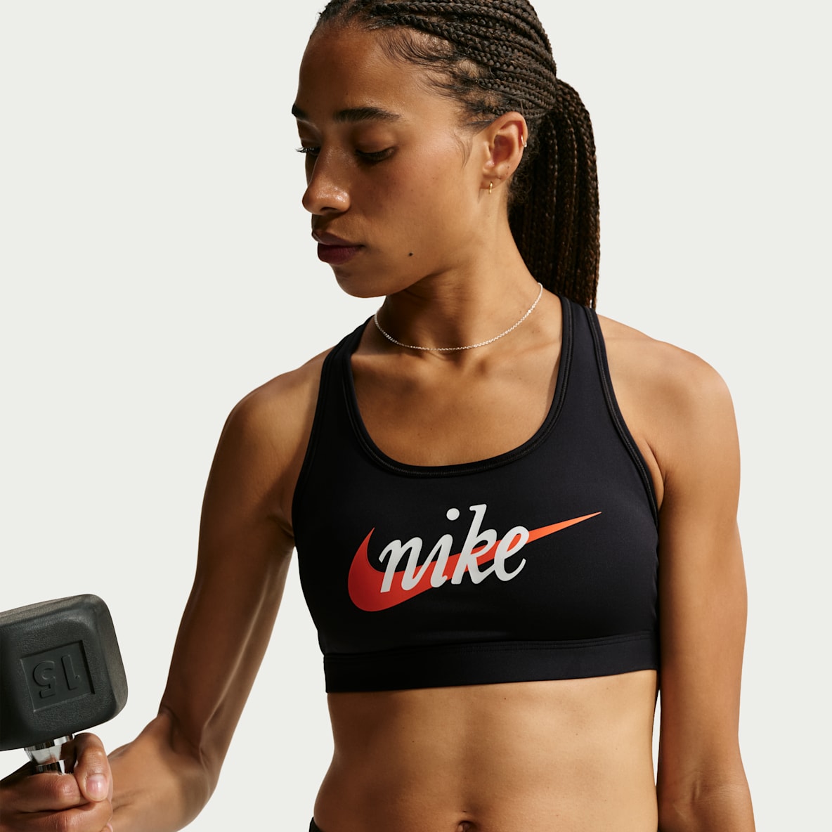 Nike Swoosh Bra deportivo con almohadilla de media sujeción para mujer