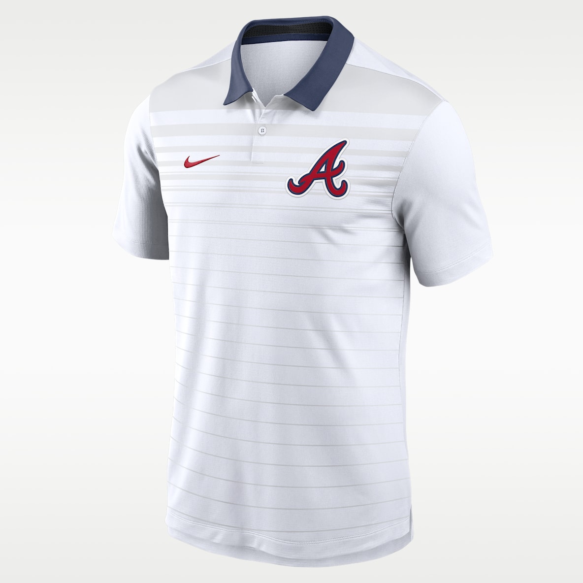 Atlanta Braves Striped Vapor Men's Nike Dri-FIT MLB Polo