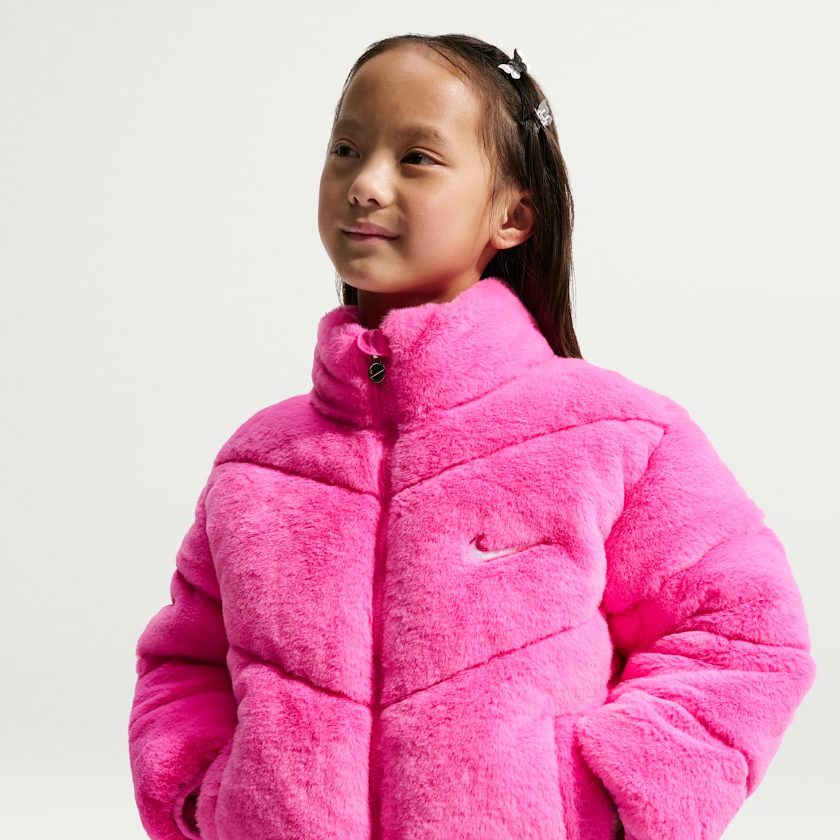 Nike Younger Kids' Quilted Faux-Fur Jacket