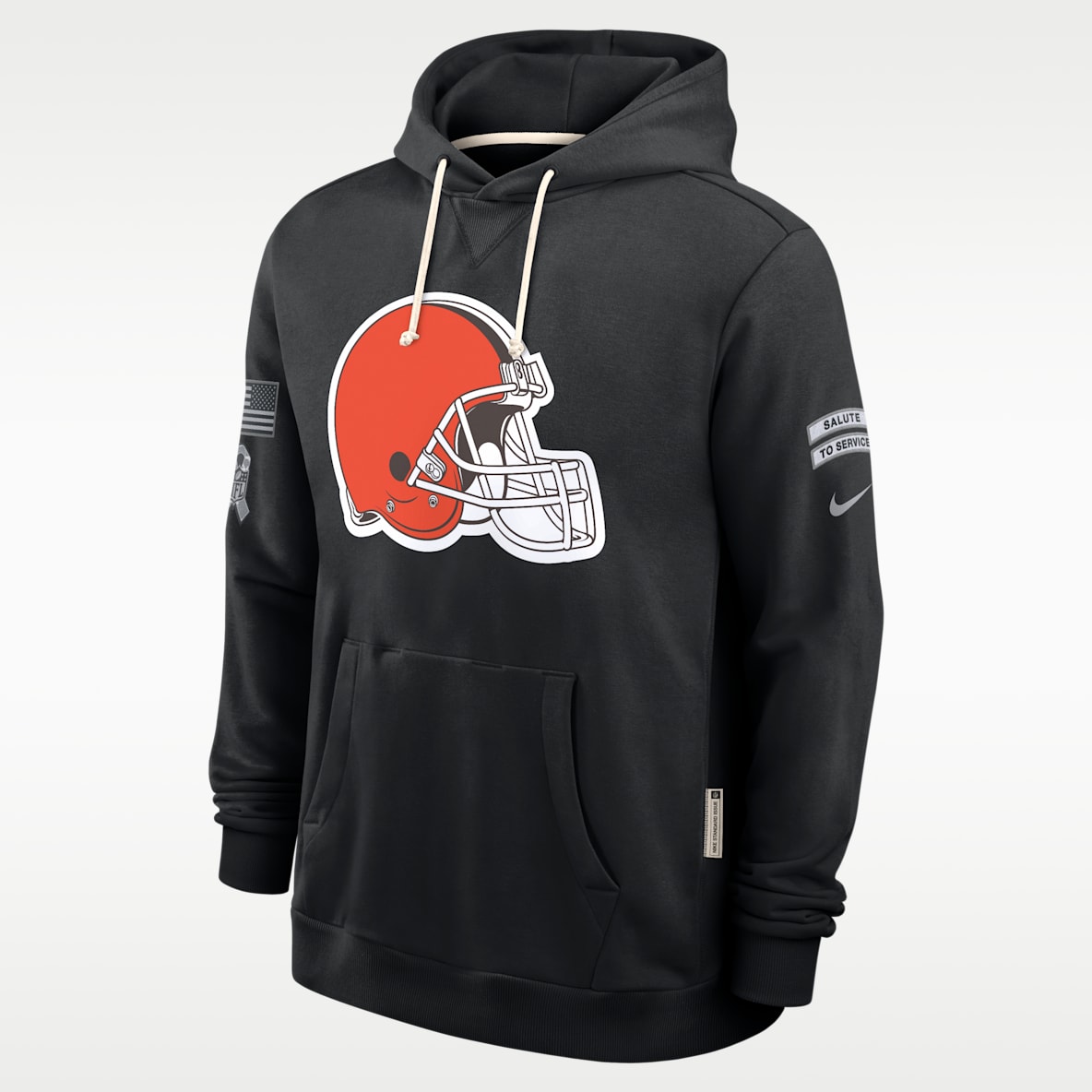 Cleveland Browns Salute to Service Sideline Sudadera con gorro sin cierre Nike Dri-FIT de la NFL para hombre