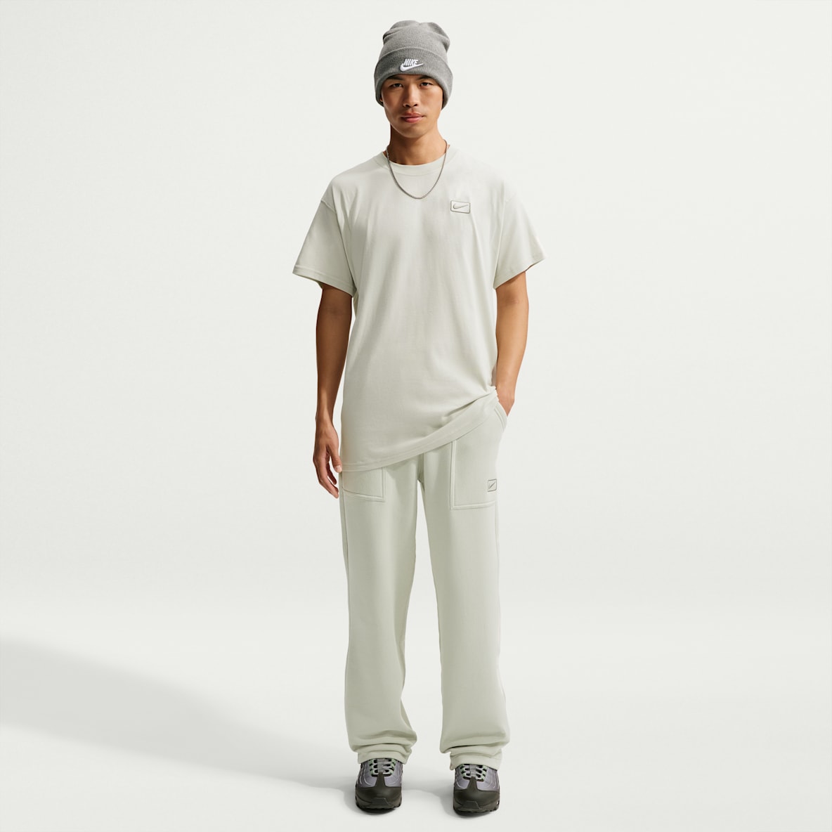 Nike Sportswear Fleecebyxor med vid fåll för män