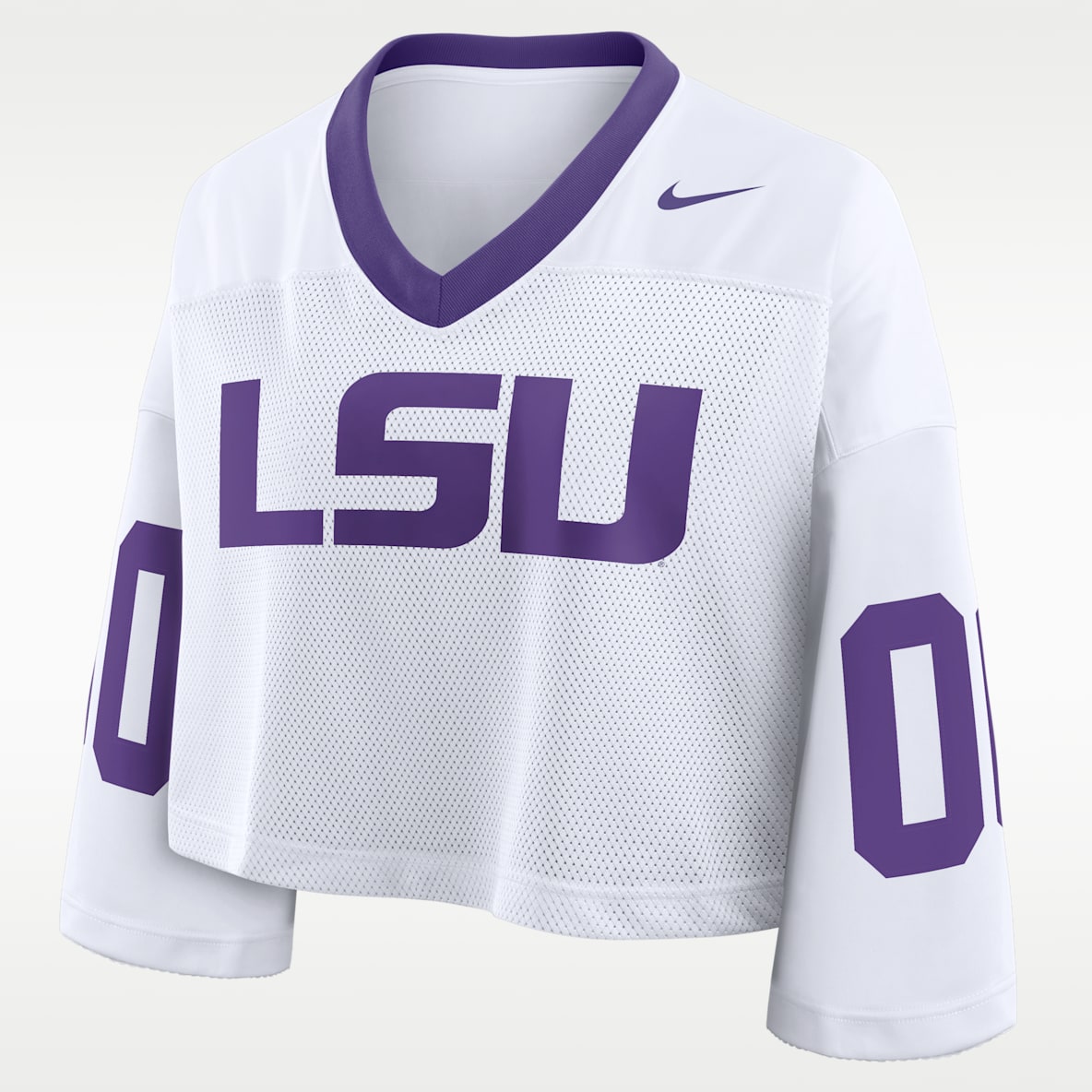 LSU Logo Women's Nike Dri-FIT College Cropped Jersey