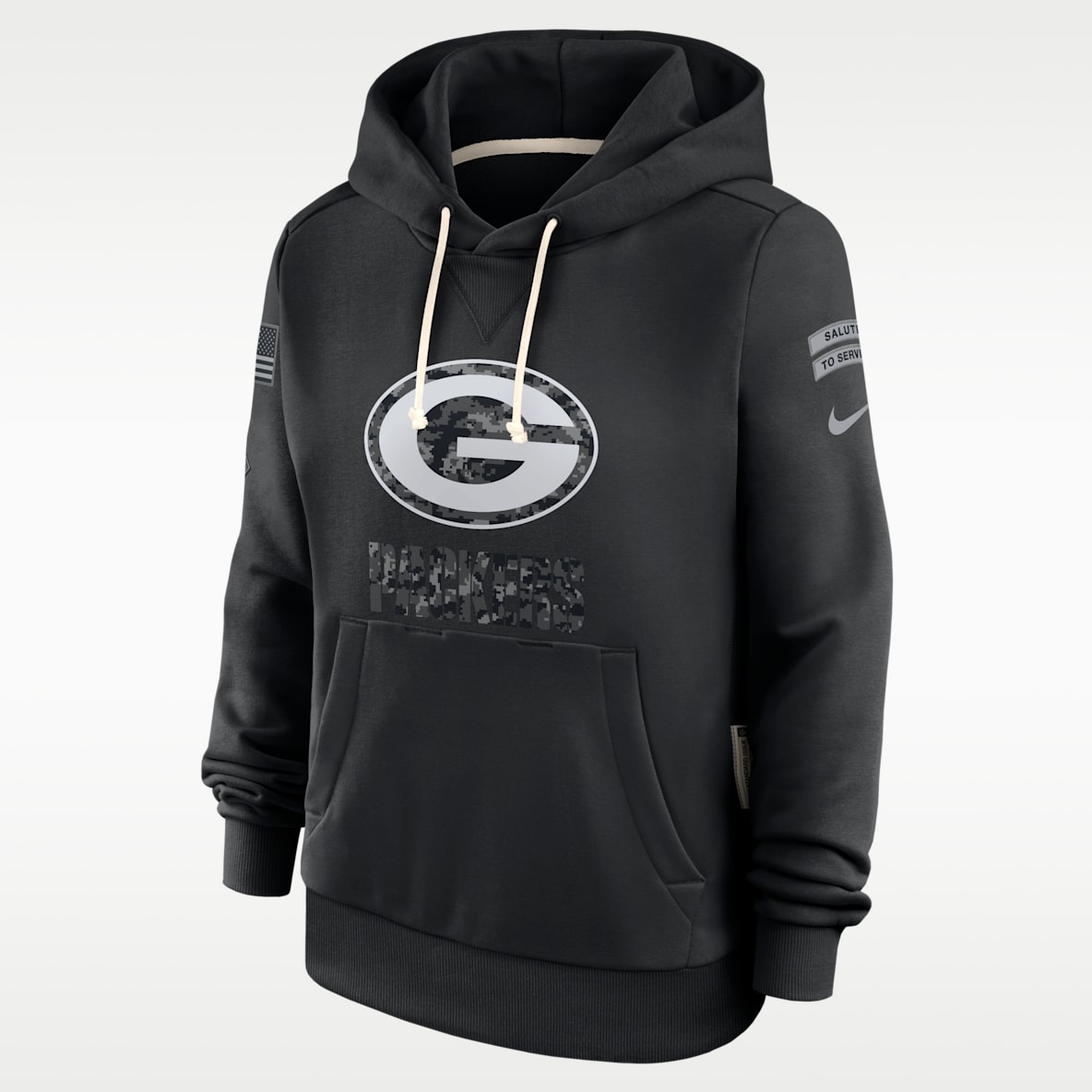 Green Bay Packers Salute to Service Sideline Women's Nike Dri-FIT NFL Pullover Hoodie