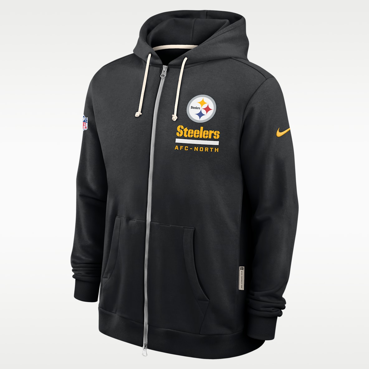 Pittsburgh Steelers Utility Player Sideline Sudadera con gorro Nike Dri-FIT de la NFL de cierre completo para hombre