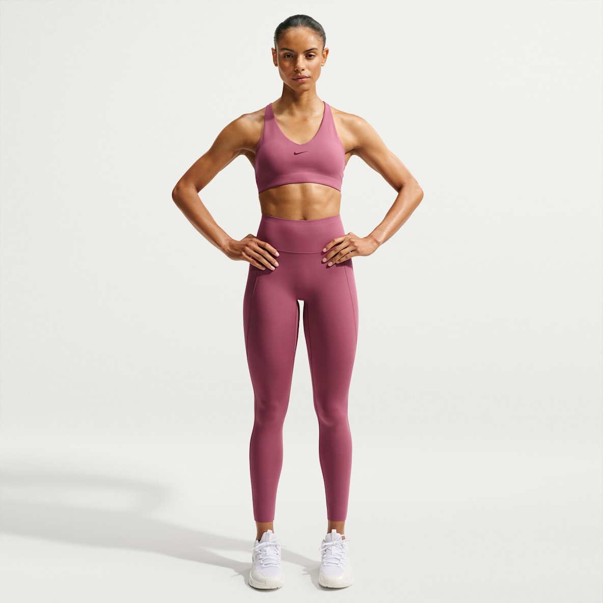 Nike Universa Leggings de cintura alta sin costura delantera de largo completo para mujer
