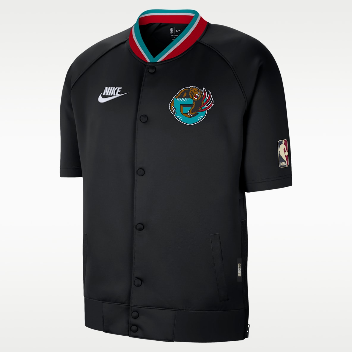 Memphis Grizzlies Hardwood Classics Chamarra de manga corta de la NBA para hombre Nike Dri-FIT