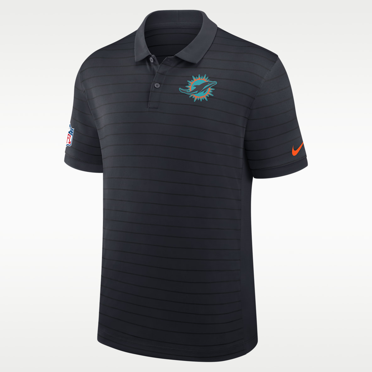 Miami Dolphins Rivalries Collection Sideline Victory Striped Men's Nike Dri-FIT NFL Polo