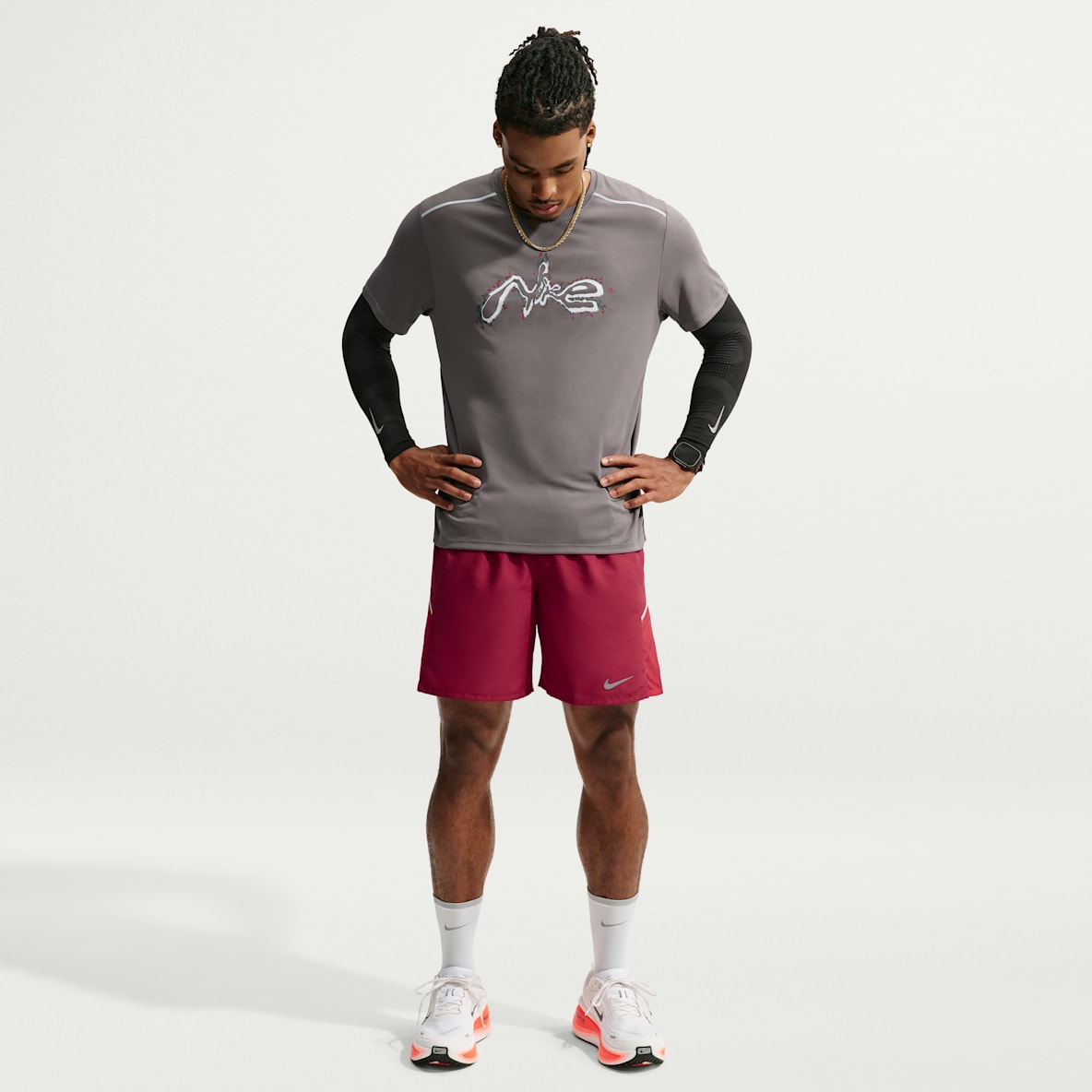 Nike Miler Męskie spodenki do biegania 2 w 1 Dri-FIT 18 cm