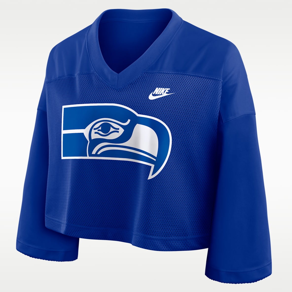 Seattle Seahawks Rewind Fashion Jersey cropped Nike Dri-FIT de la NFL para mujer