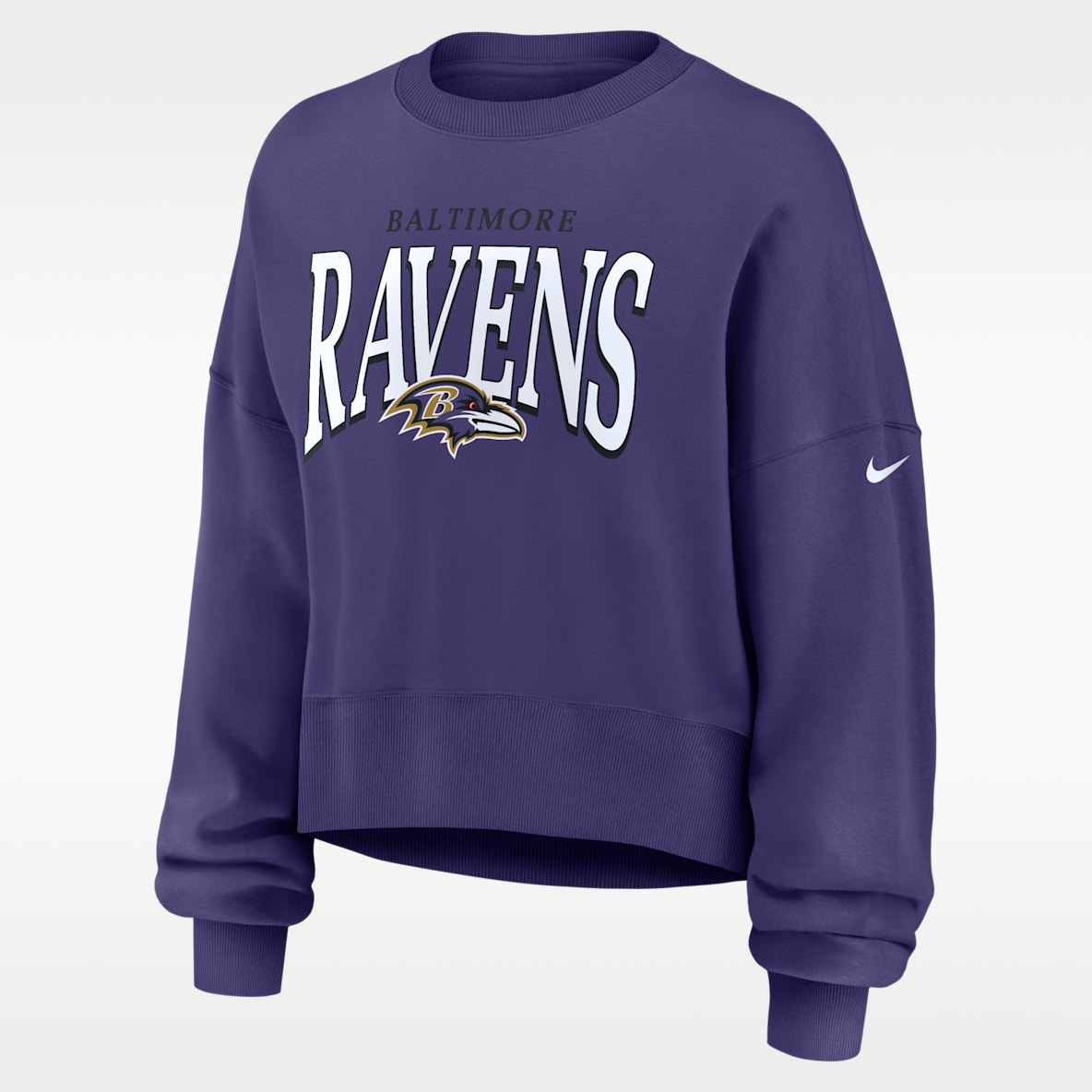 Baltimore Ravens Rewind Phoenix Women's Nike NFL Oversized Pullover Crew