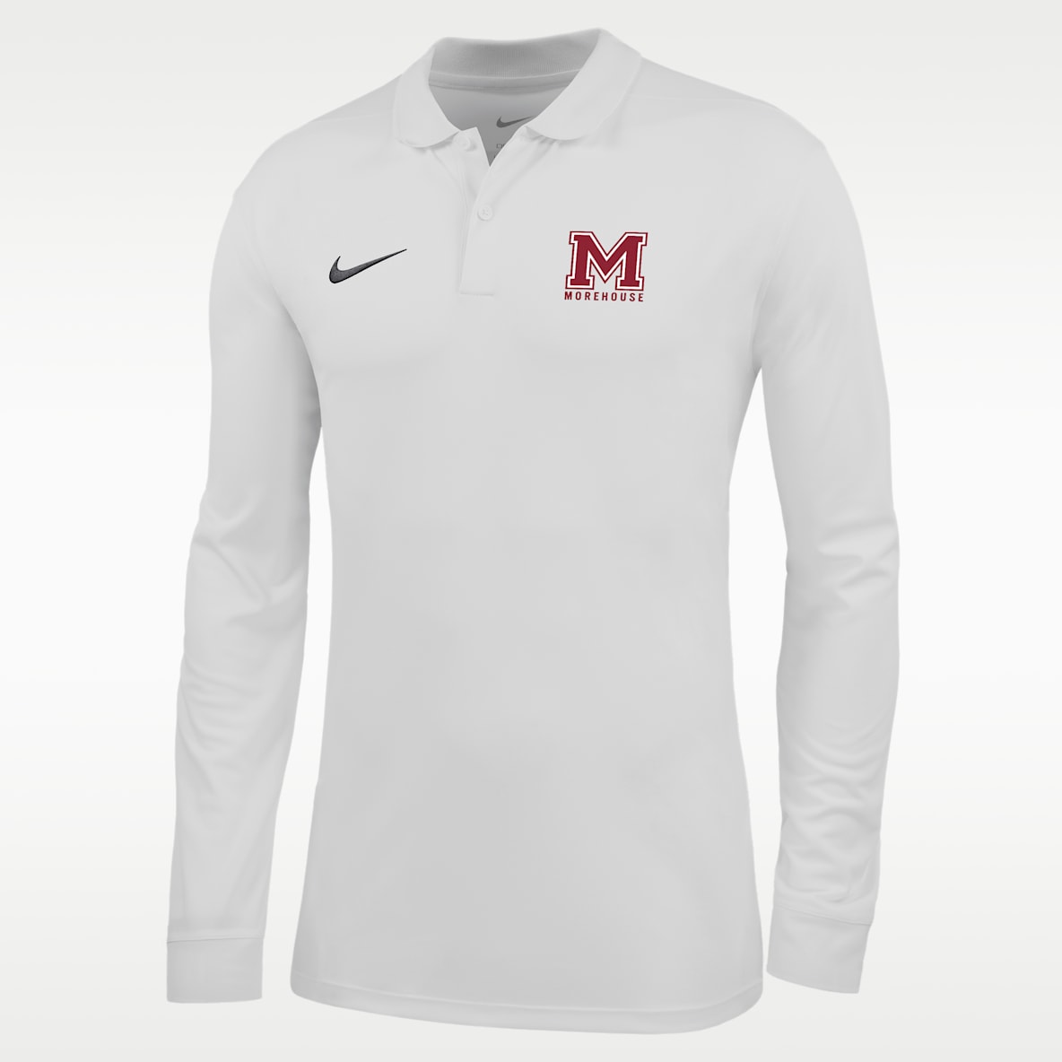 Nike College (Morehouse College) Polo de manga larga Dri-FIT para hombre