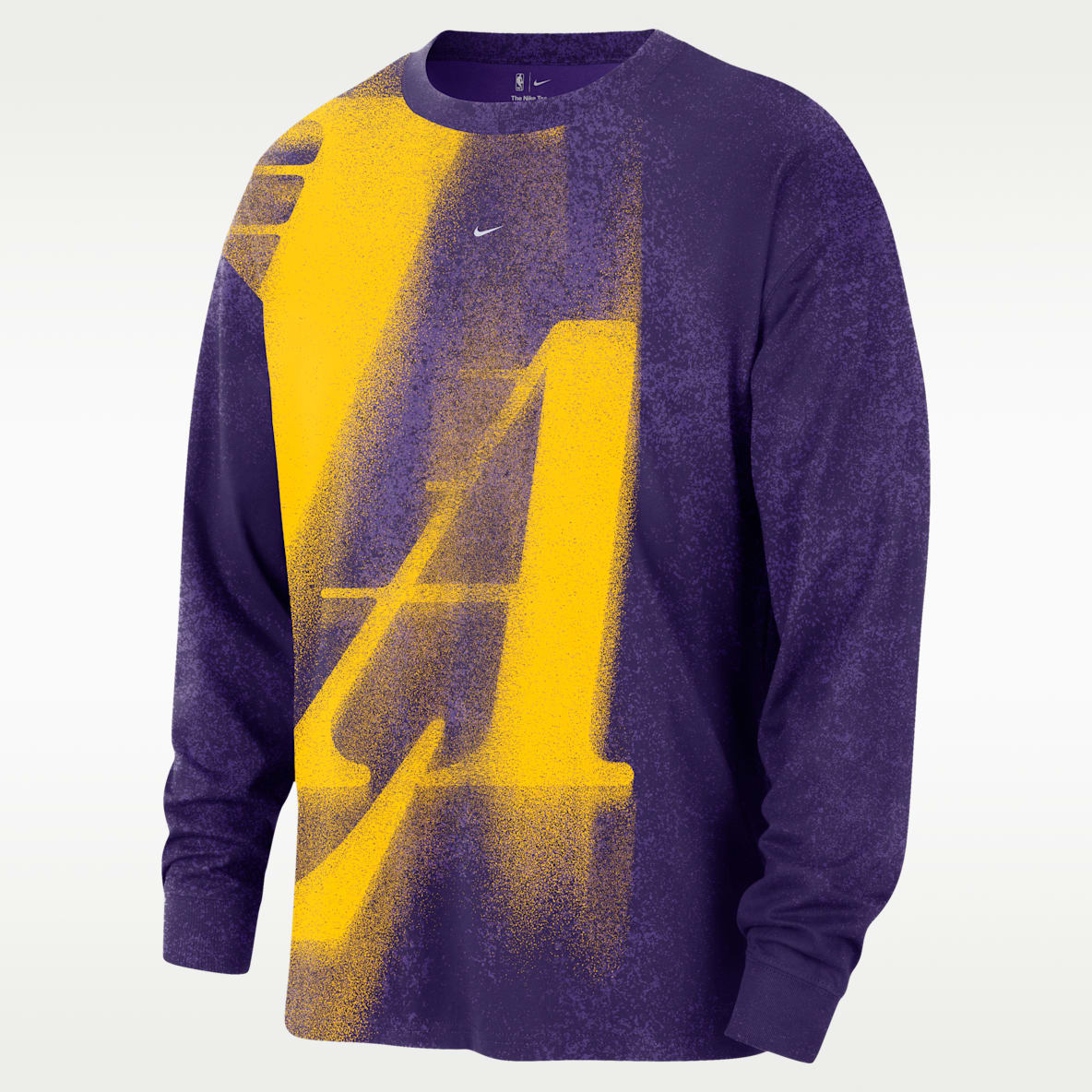 Los Angeles Lakers Essential Anthem Playera de básquetbol de manga larga para hombre