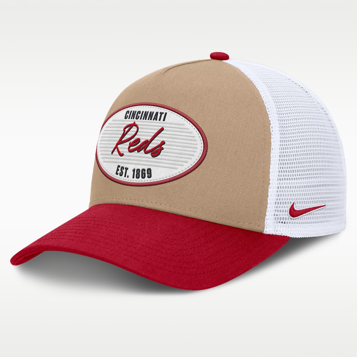 Cincinnati Reds Rise Gorra de rejilla Nike de la MLB ajustable y con estructura A-Frame para hombre