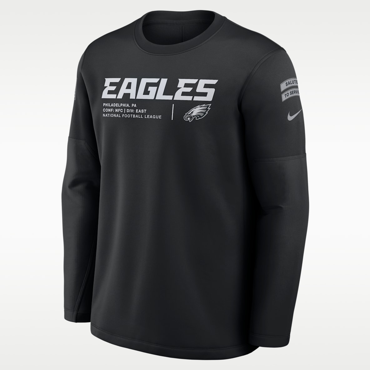 Philadelphia Eagles Salute to Service Sideline Coaches Men's Nike NFL Pullover Crew