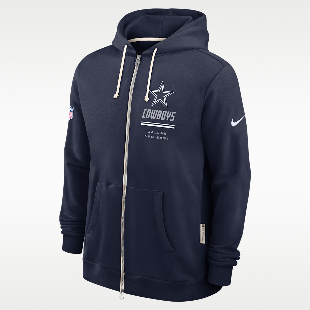 Dallas Cowboys Sideline Standard Issue Men's Nike Dri-FIT NFL Full-Zip Hoodie