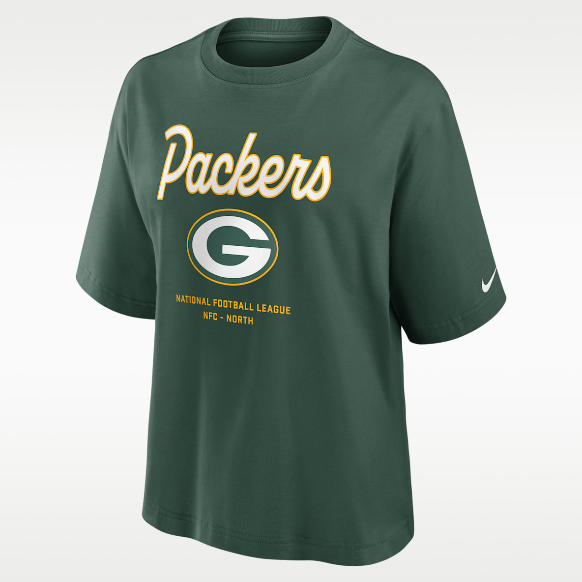 Green Bay Packers Essential Script Boxy Women's Nike NFL T-Shirt