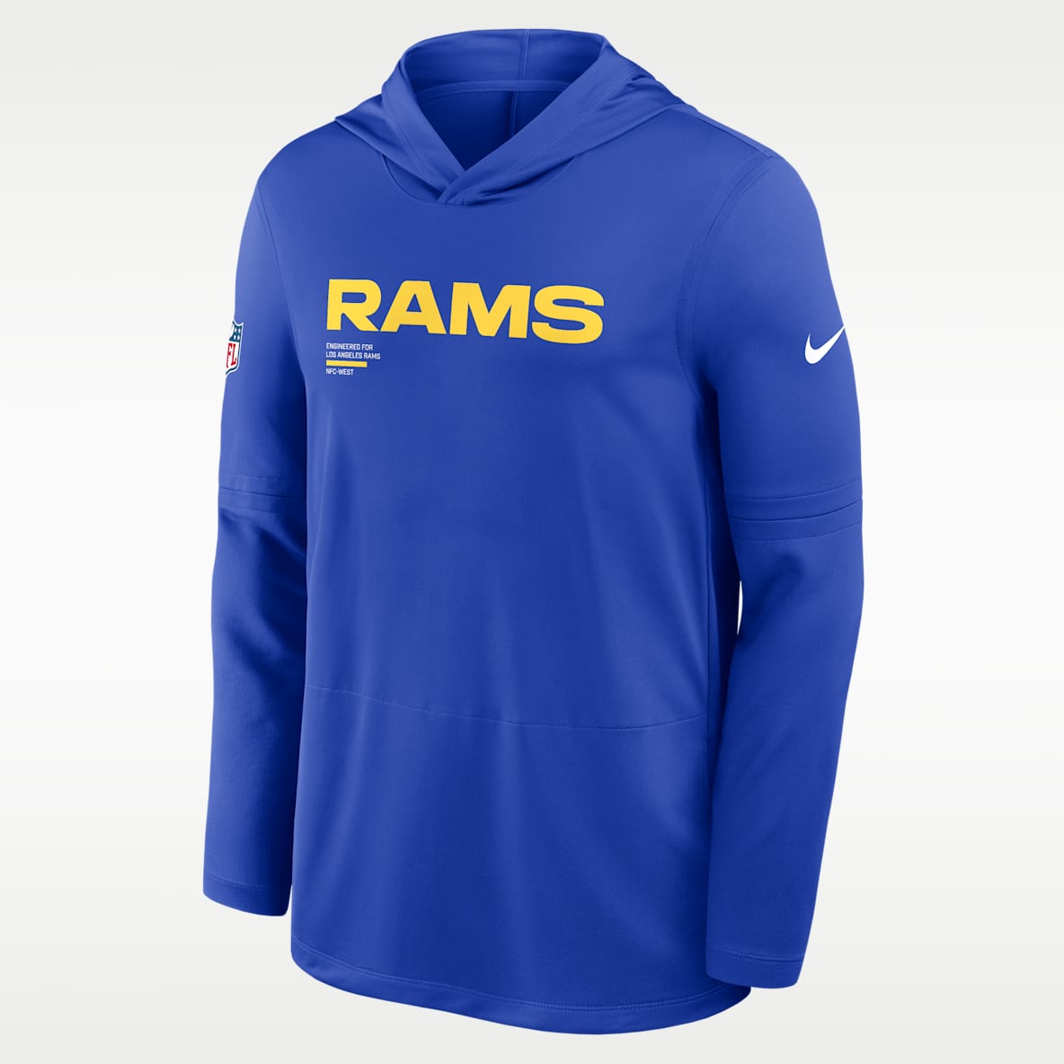 Los Angeles Rams Pure Fury Sideline Men's Nike Dri-FIT NFL Long-Sleeve Hooded Top