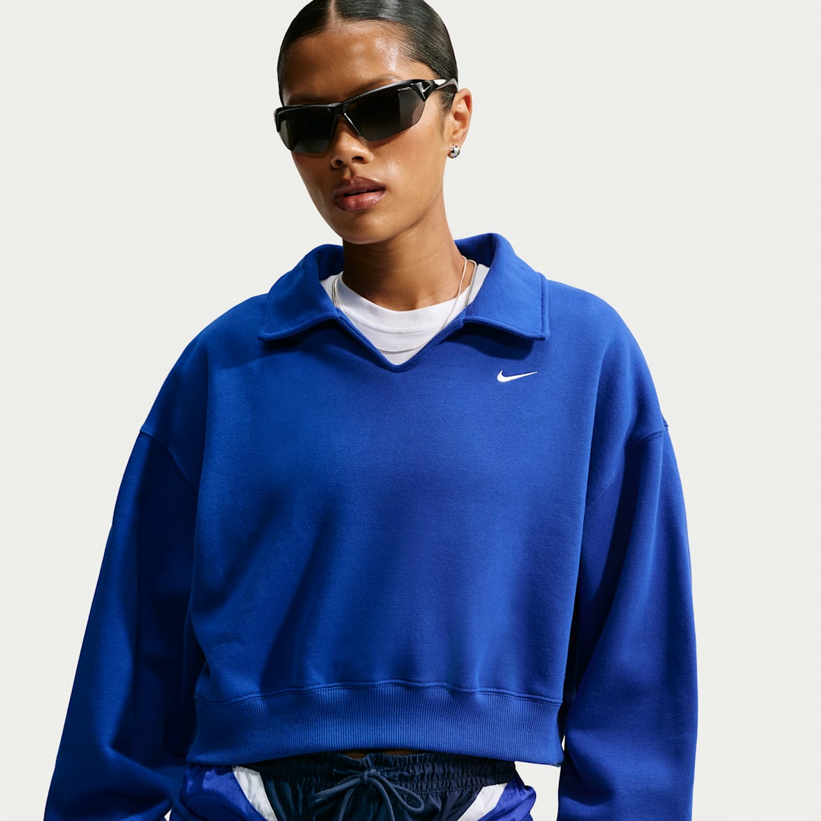 Nike Studio Fleece Medium Weight Women's Oversized Cropped Polo