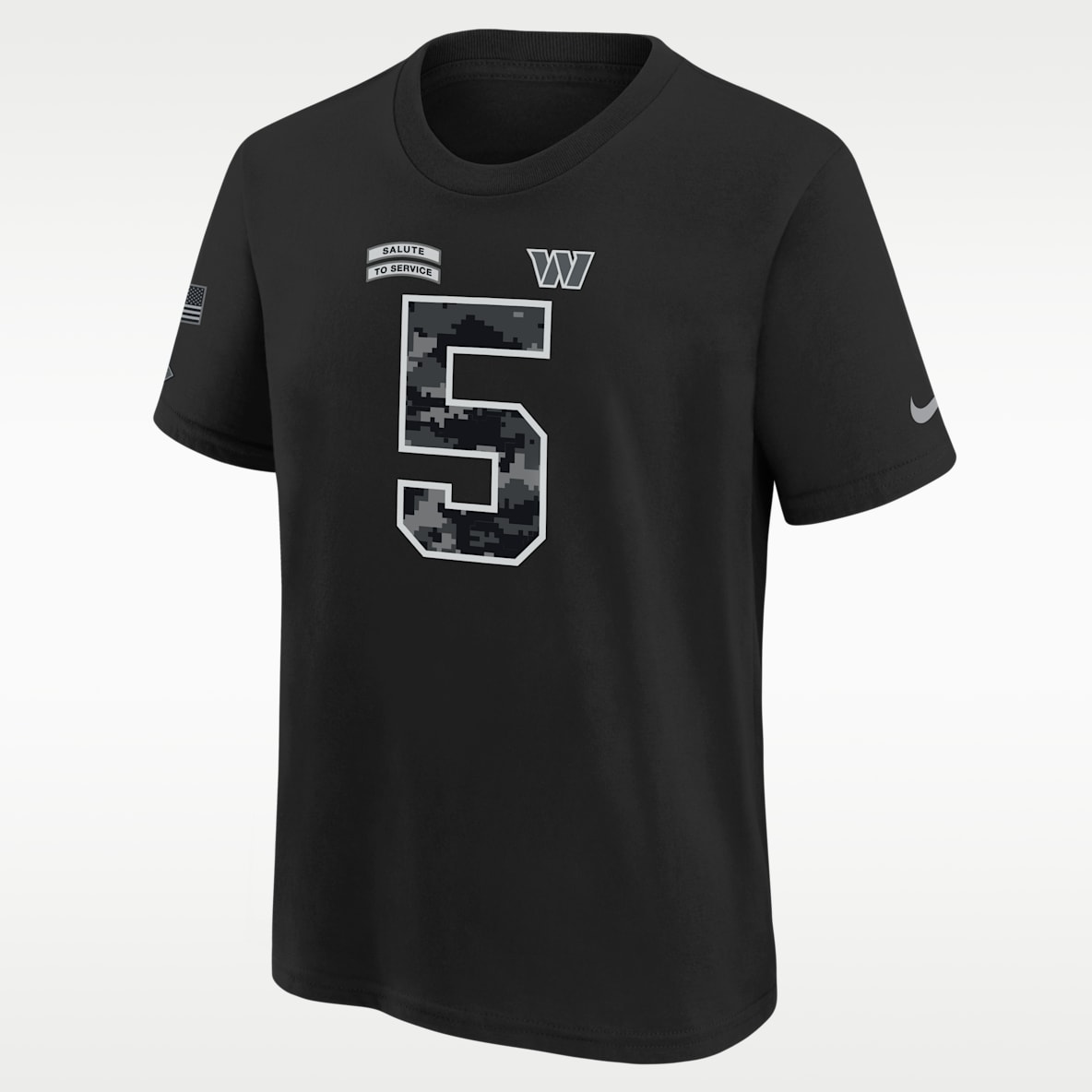 Jayden Daniels Washington Commanders Salute to Service Big Kids' Nike NFL T-Shirt