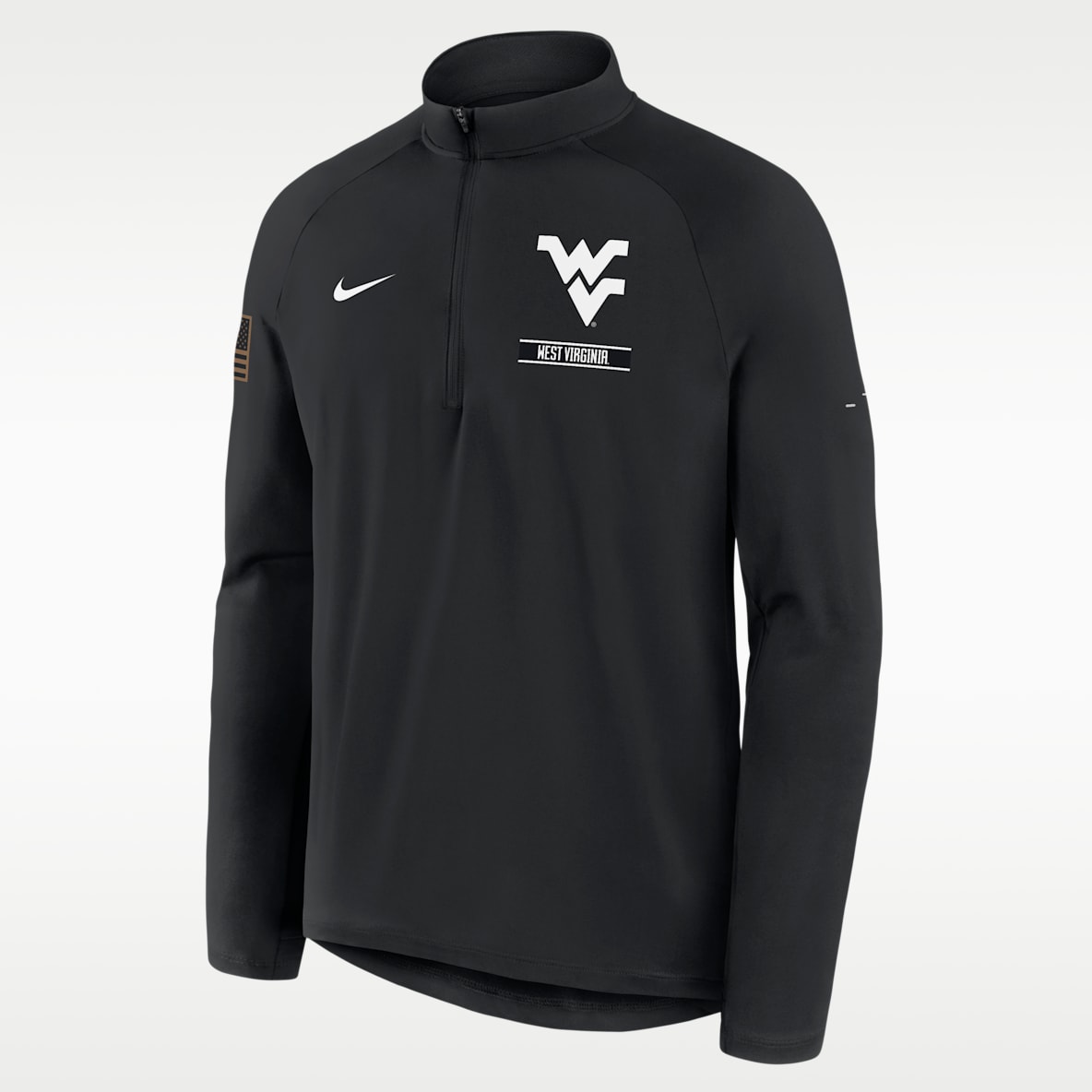 West Virginia 2026 Military Appreciation Stride Men's Nike Dri-FIT College 1/2-Zip Long-Sleeve Top