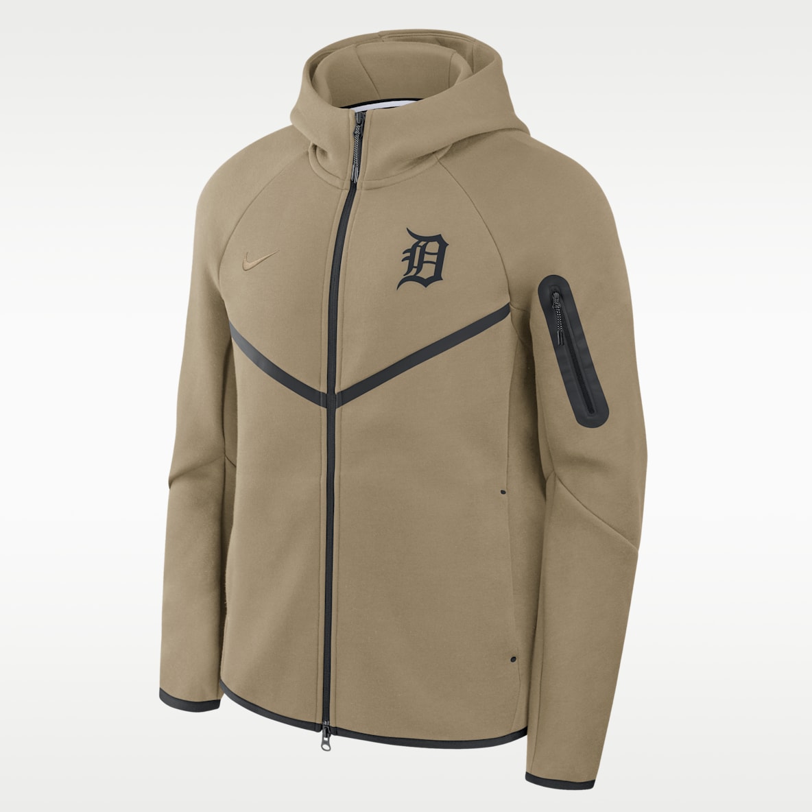 Detroit Tigers Tech Fleece Windrunner Men's Nike MLB Full-Zip Hooded Jacket