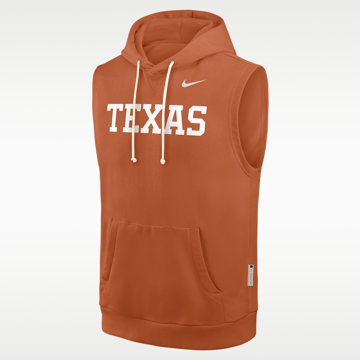 Texas Sideline Sudadera con gorro sin cierre sin mangas universitaria Nike Dri-FIT para hombre
