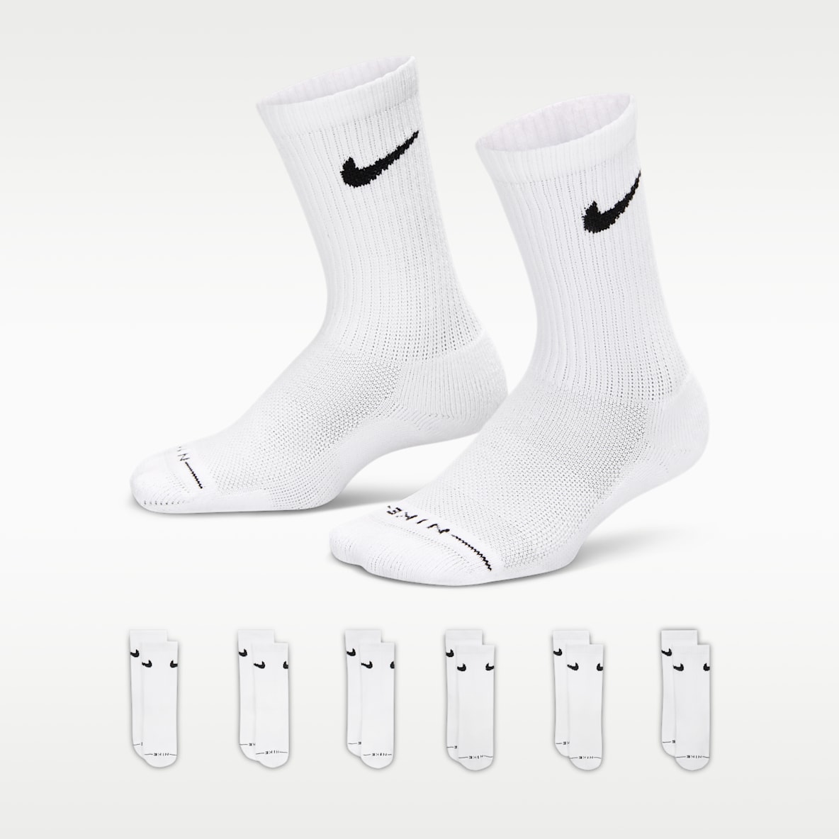 Nike Calcetas Dri-FIT Elevated Everyday para niños (6 pares)