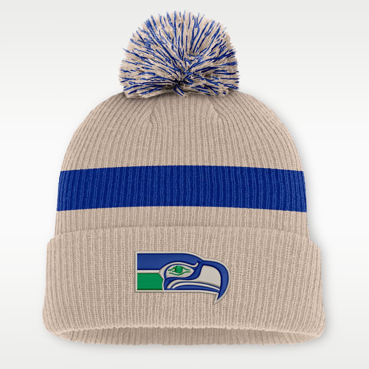 Seattle Seahawks Rewind Peak Men's Nike NFL Cuffed Pom Beanie