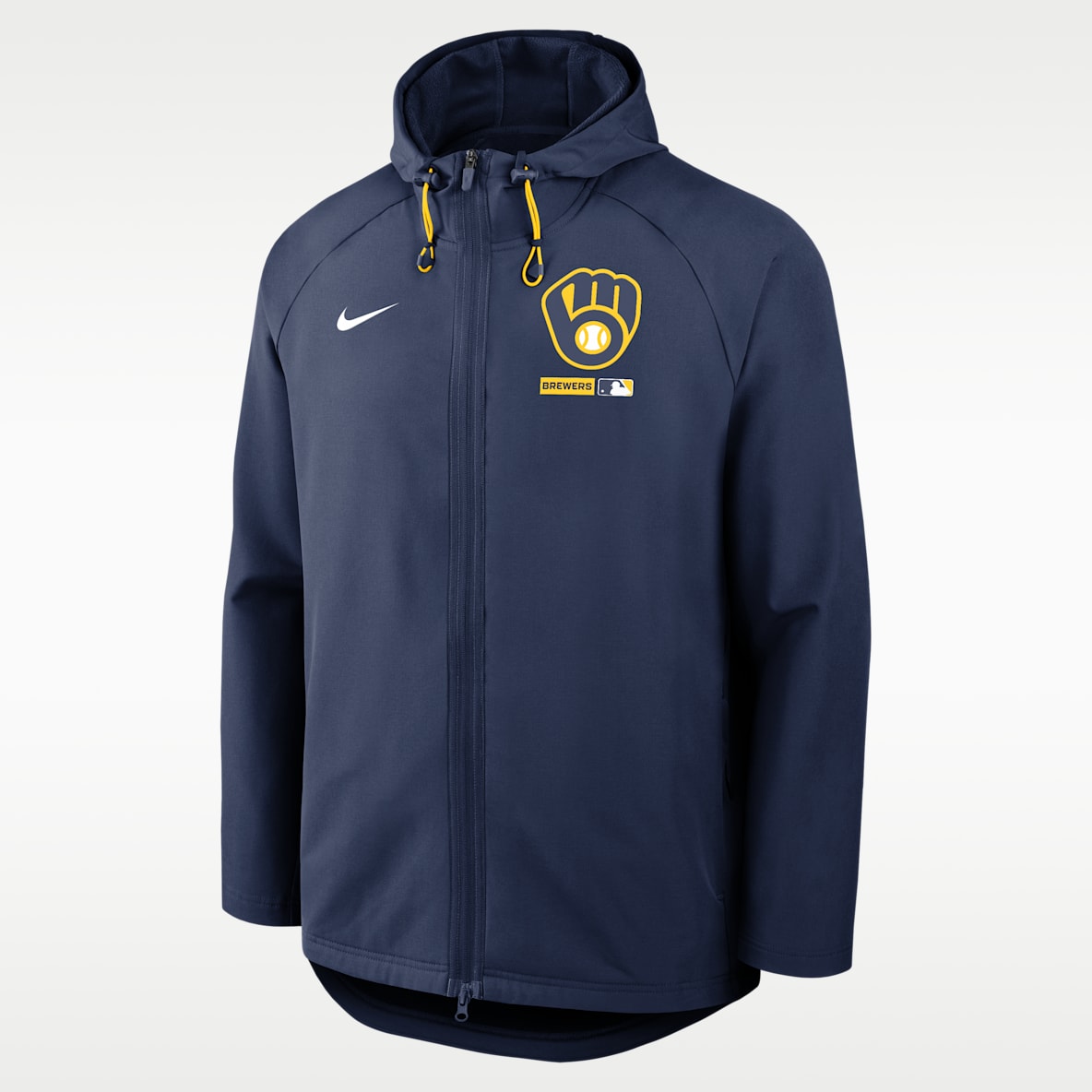 Milwaukee Brewers Authentic Collection Men's Nike Therma-FIT MLB Full-Zip Hooded Jacket