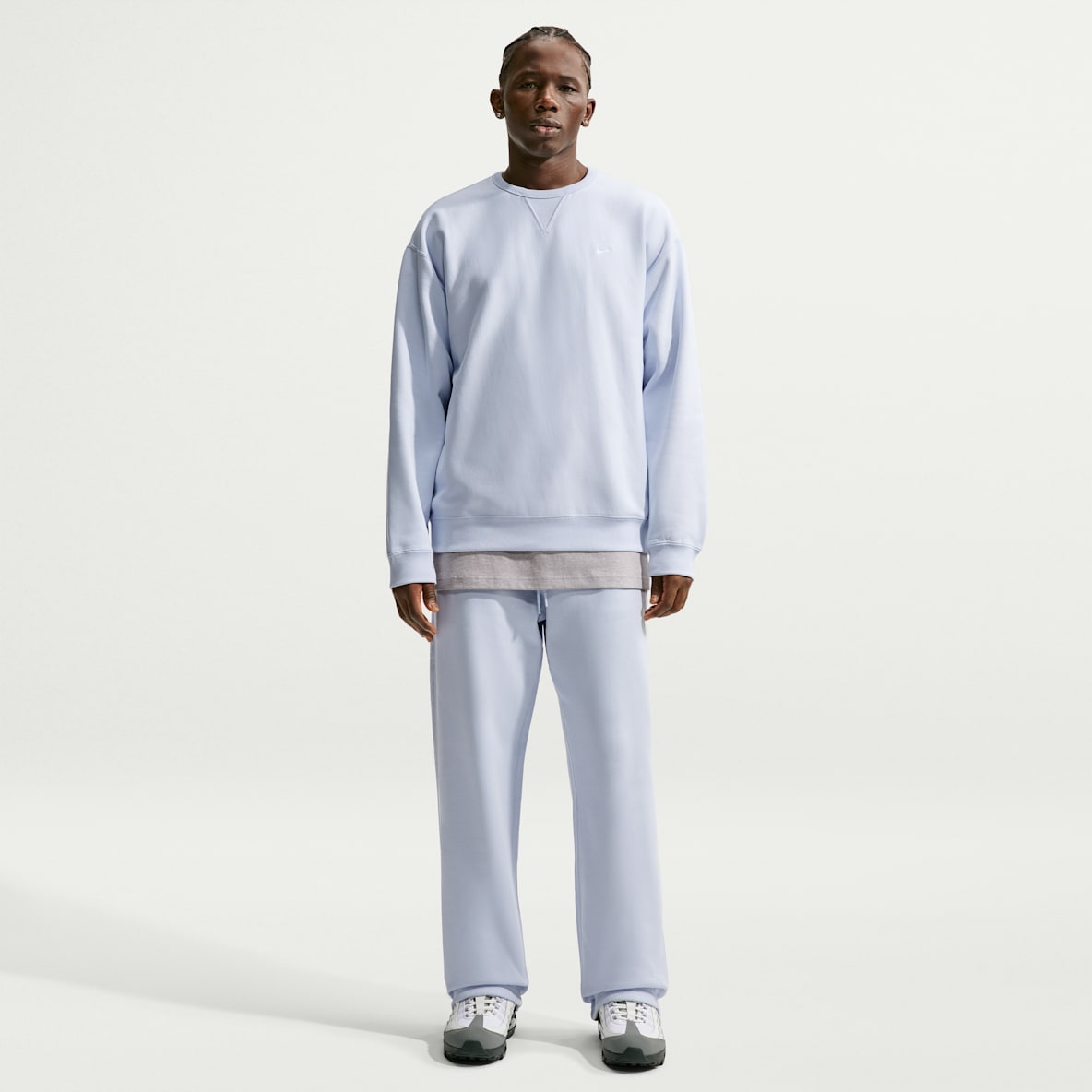 Nike Solo Swoosh Fleecebukser med åben kant til mænd