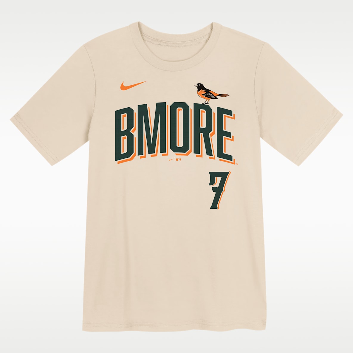 Jackson Holliday Baltimore Orioles City Connect Playera Nike de la MLB para niños talla pequeña