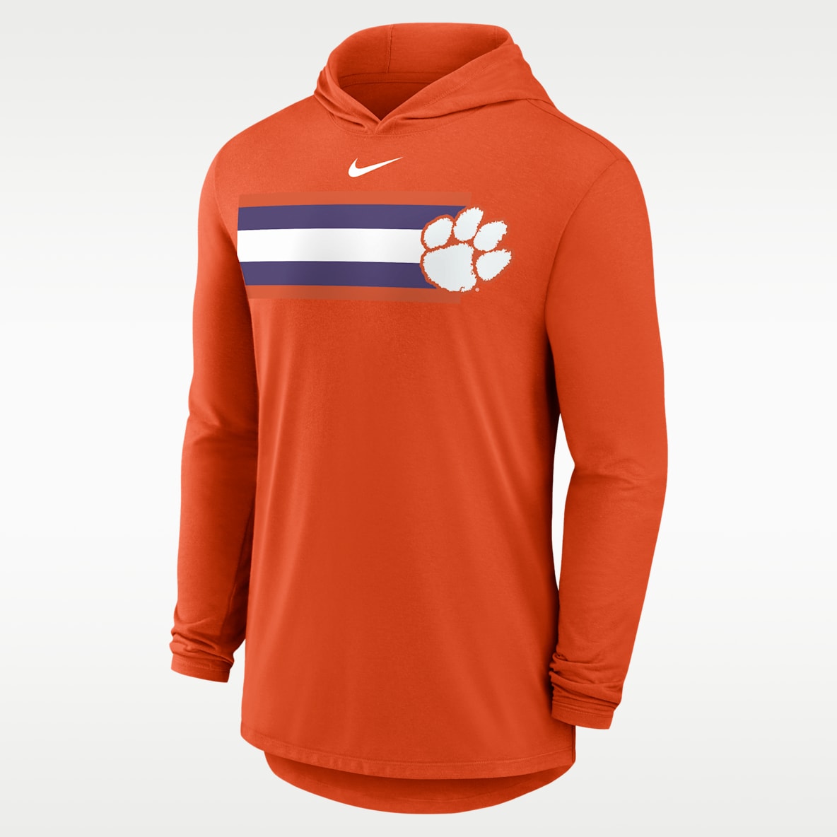 Clemson Primetime Pattern Men's Nike Dri-FIT College Long-Sleeve Hooded T-Shirt