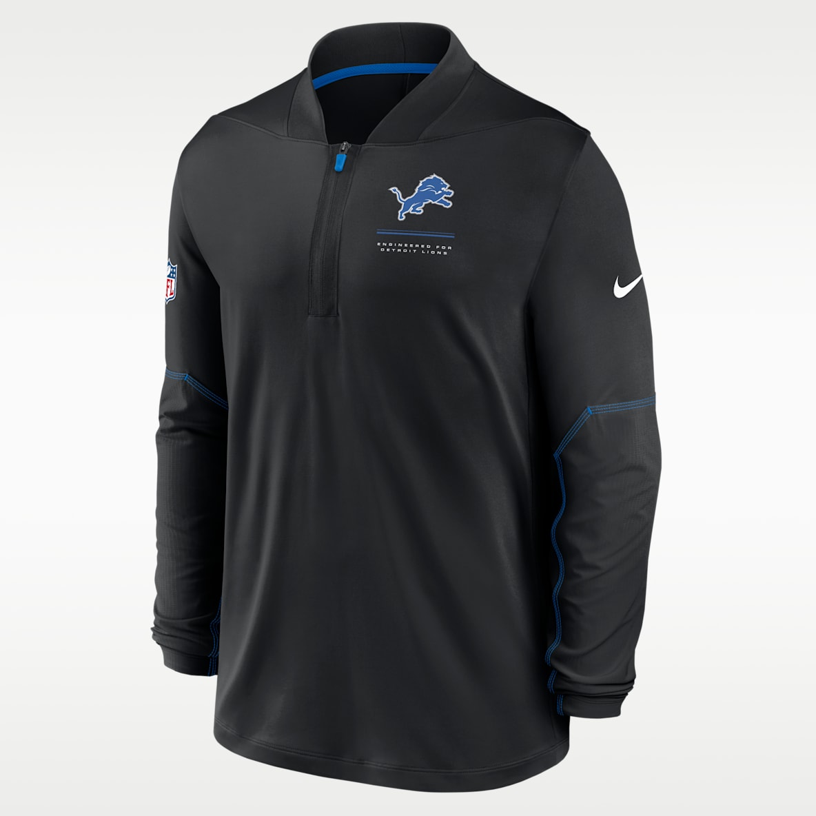 Detroit Lions Sideline Playera Nike Dri-FIT de la NFL de medio cierre para hombre