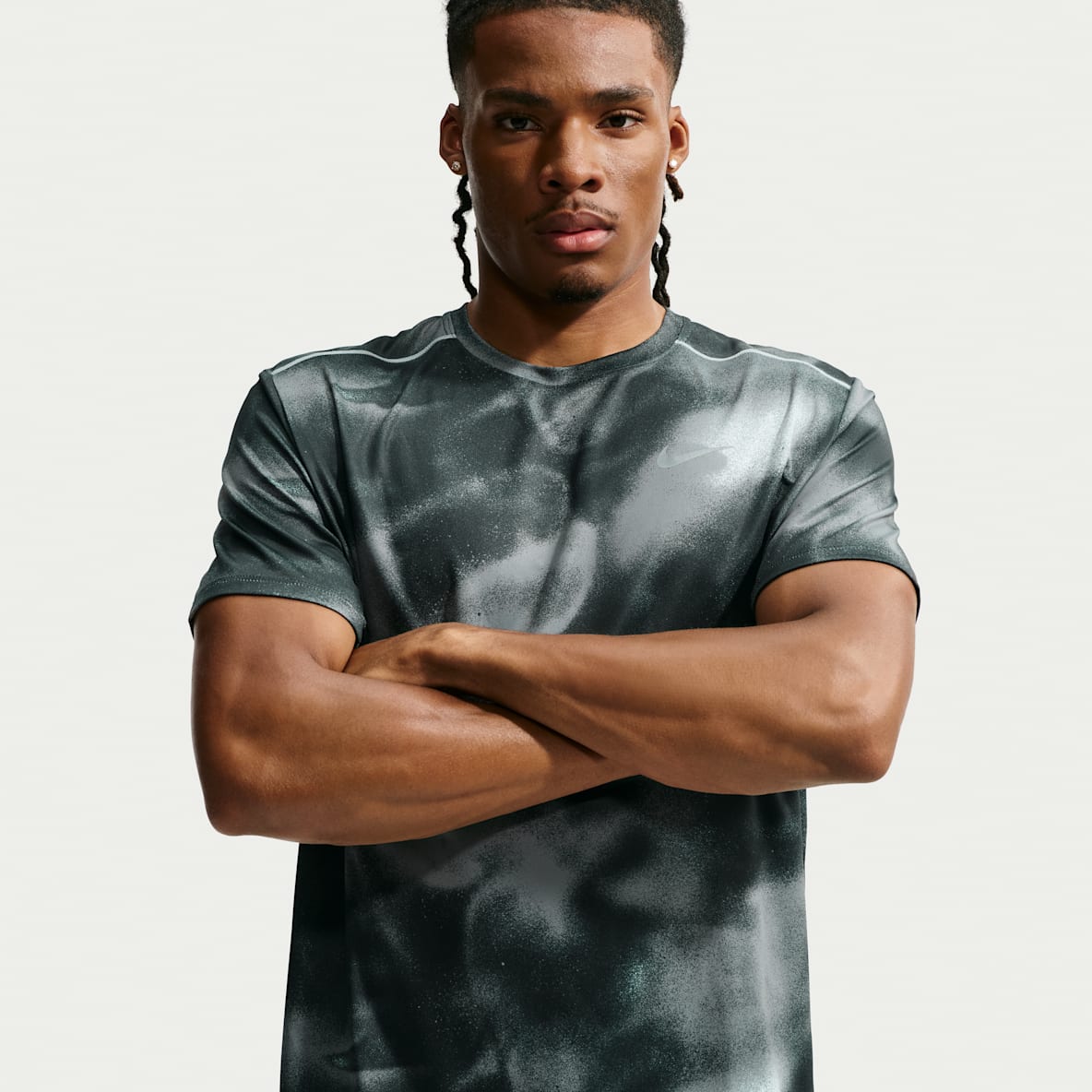 Nike Miler Kortärmad löpartröja Dri-FIT för män