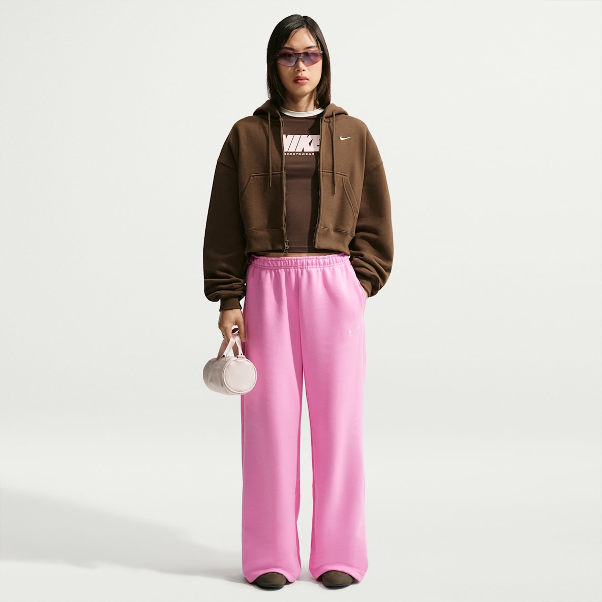 Nike Studio Fleece Medium Weight Women's Mid-Rise Wide-Leg Pants