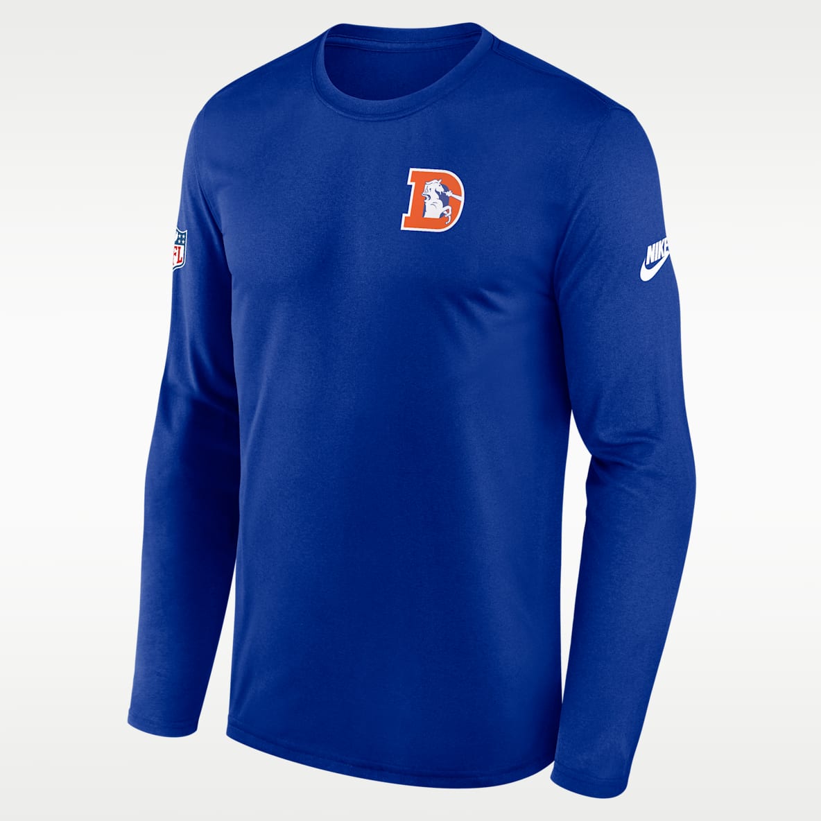 Denver Broncos Alt Legend Small Logo Playera de manga larga Nike Dri-FIT de la NFL para hombre