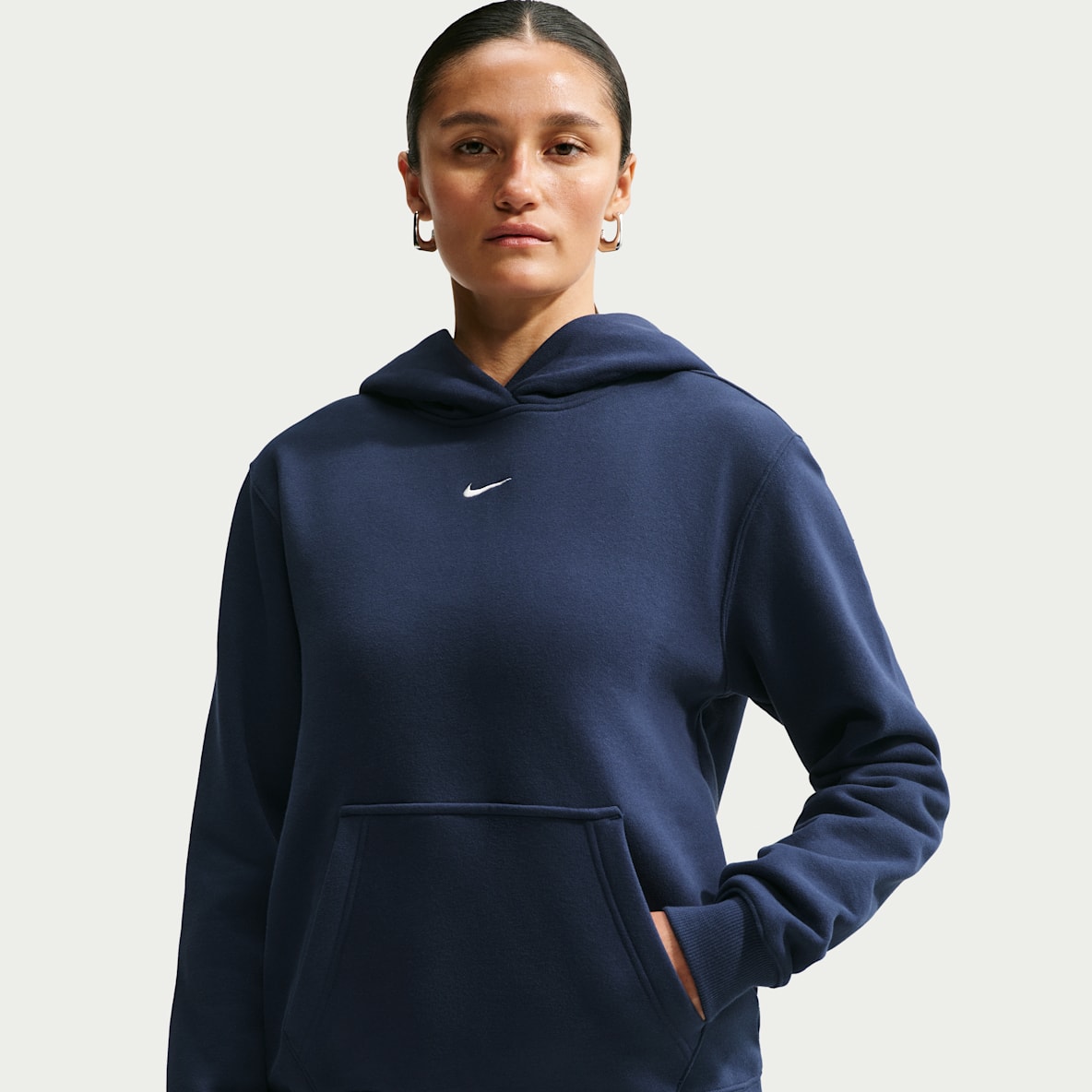 Nike Studio Fleece Medium Weight Felpa pullover con cappuccio – Donna