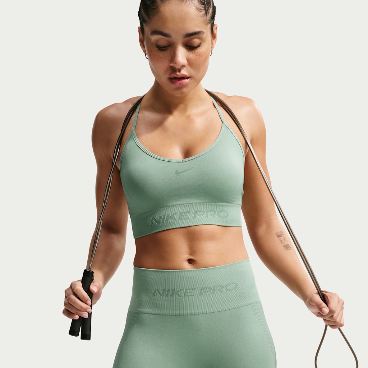 Nike Pro Seamless Bra deportivo de baja sujeción con almohadillas para mujer