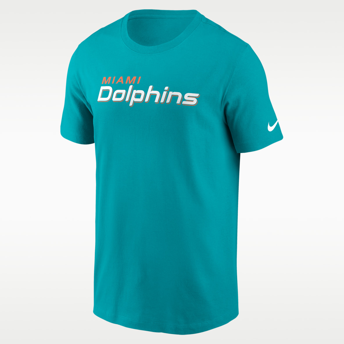 Miami Dolphins Primetime Wordmark Essential Playera Nike de la NFL para hombre
