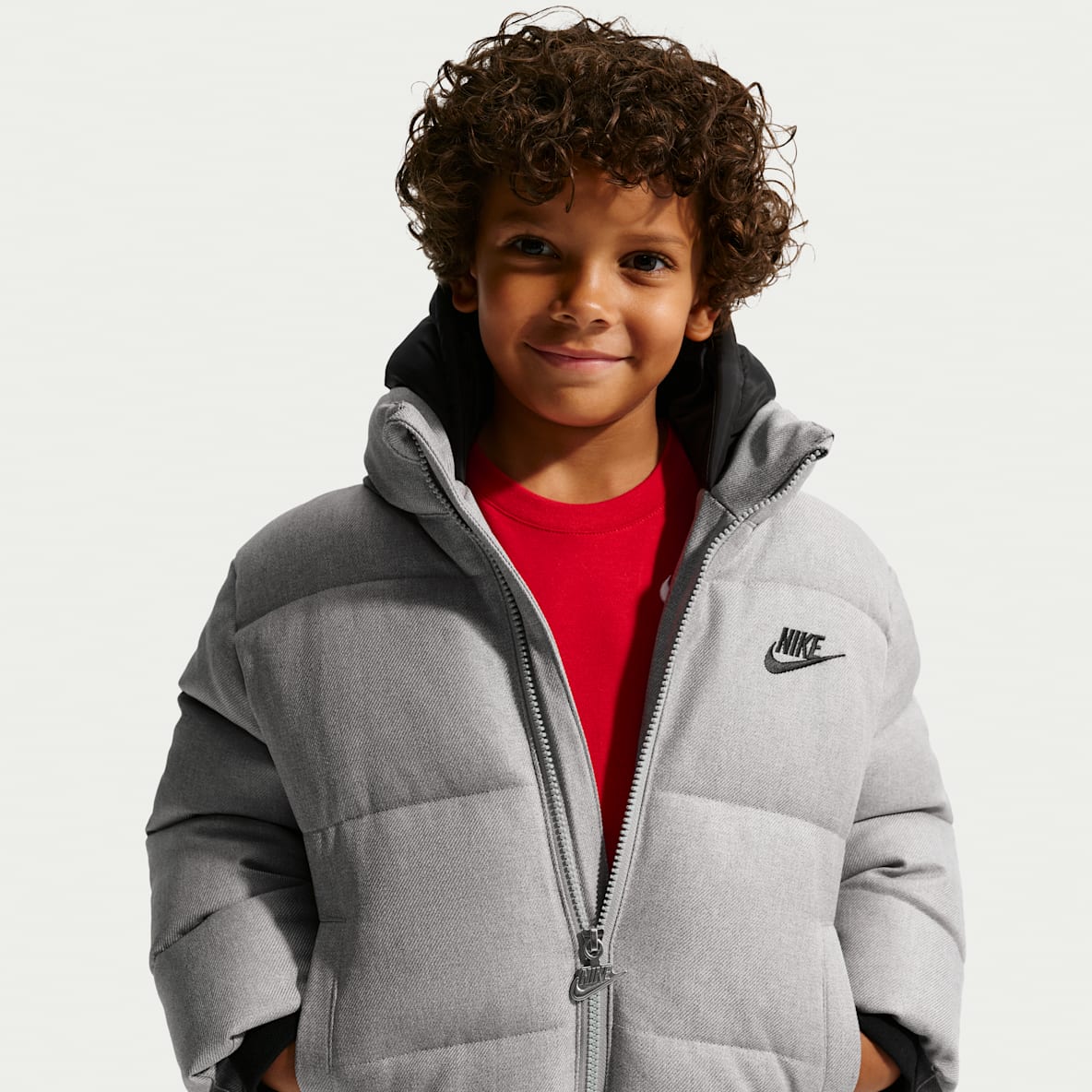 Nike Little Kids' Heathered Twill Puffer Jacket