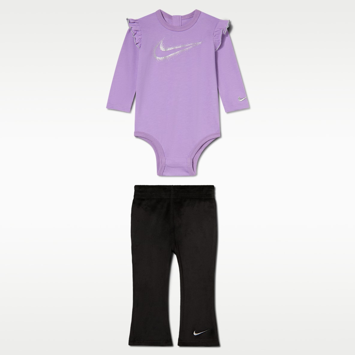 Nike Dvoudílná kojenecká souprava Swoosh Sparkle (0–9 měsíců)