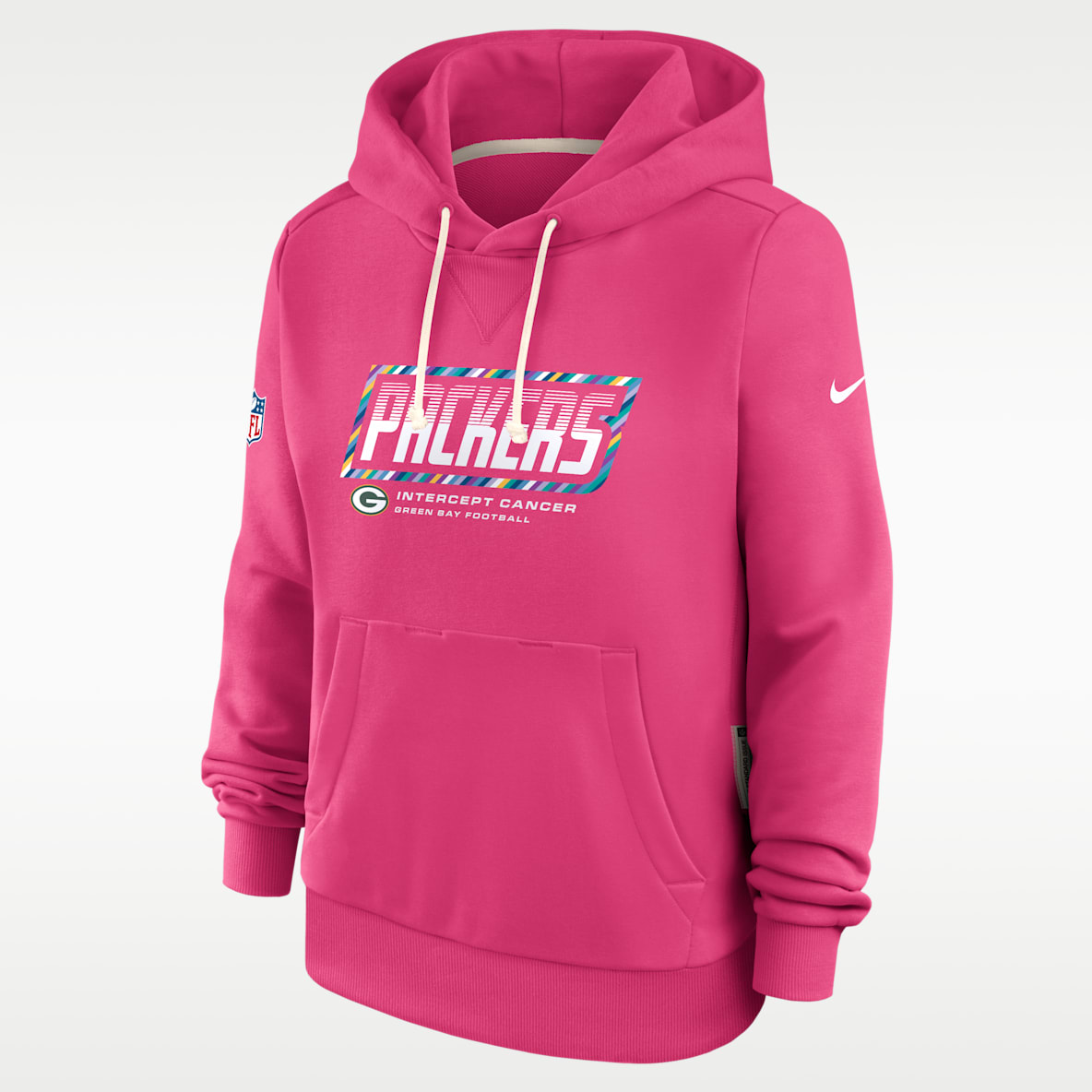 Green Bay Packers Crucial Catch Standard Issue Women's Nike Dri-FIT NFL Pullover Hoodie