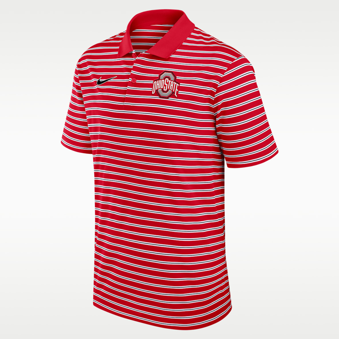 Ohio State Buckeyes Primetime Victory Striped Men's Nike Dri-FIT College Polo