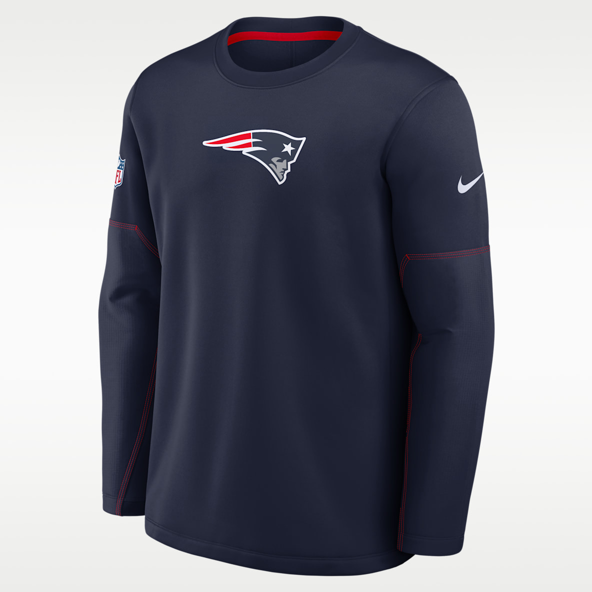 New England Patriots Sideline Coaches Men's Nike Therma-FIT NFL Long-Sleeve T-Shirt