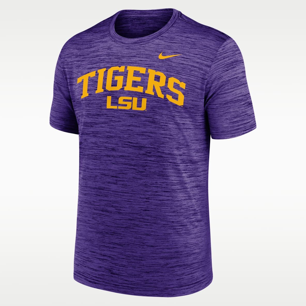 LSU Primetime Arch Logo Velocity Playera universitaria Nike Dri-FIT para hombre